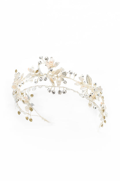 Alloy Headbands with Pearl Rhinestone CH0375