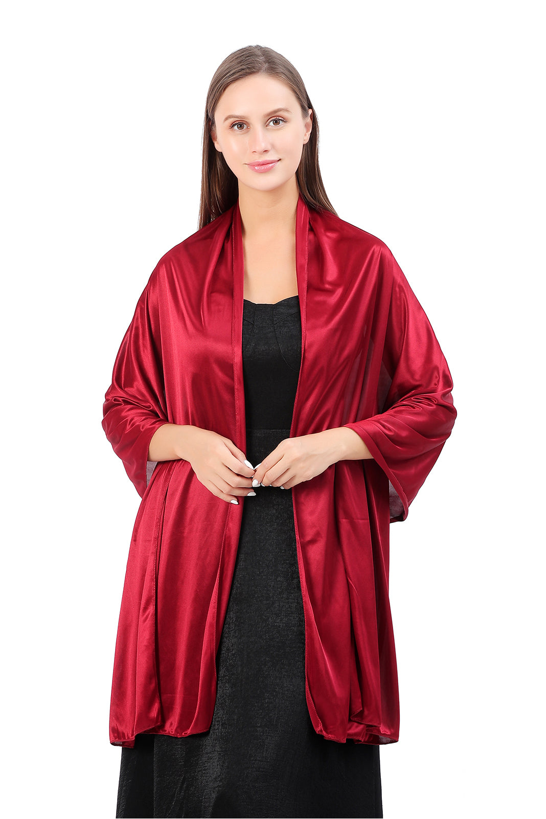 Elastic Silk like Satin Shawl with CJ0099