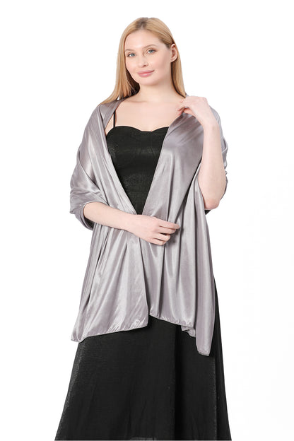 Elastic Silk like Satin Shawl with CJ0099