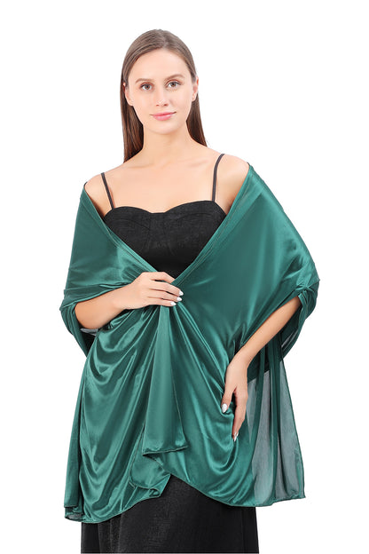 Elastic Silk like Satin Shawl with CJ0099