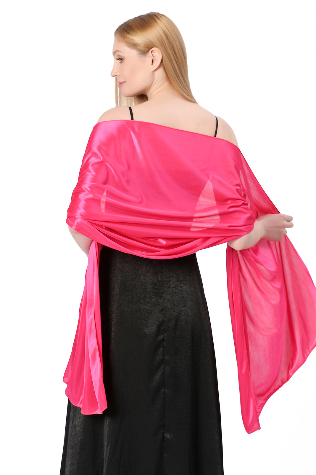 Elastic Silk like Satin Shawl with CJ0099