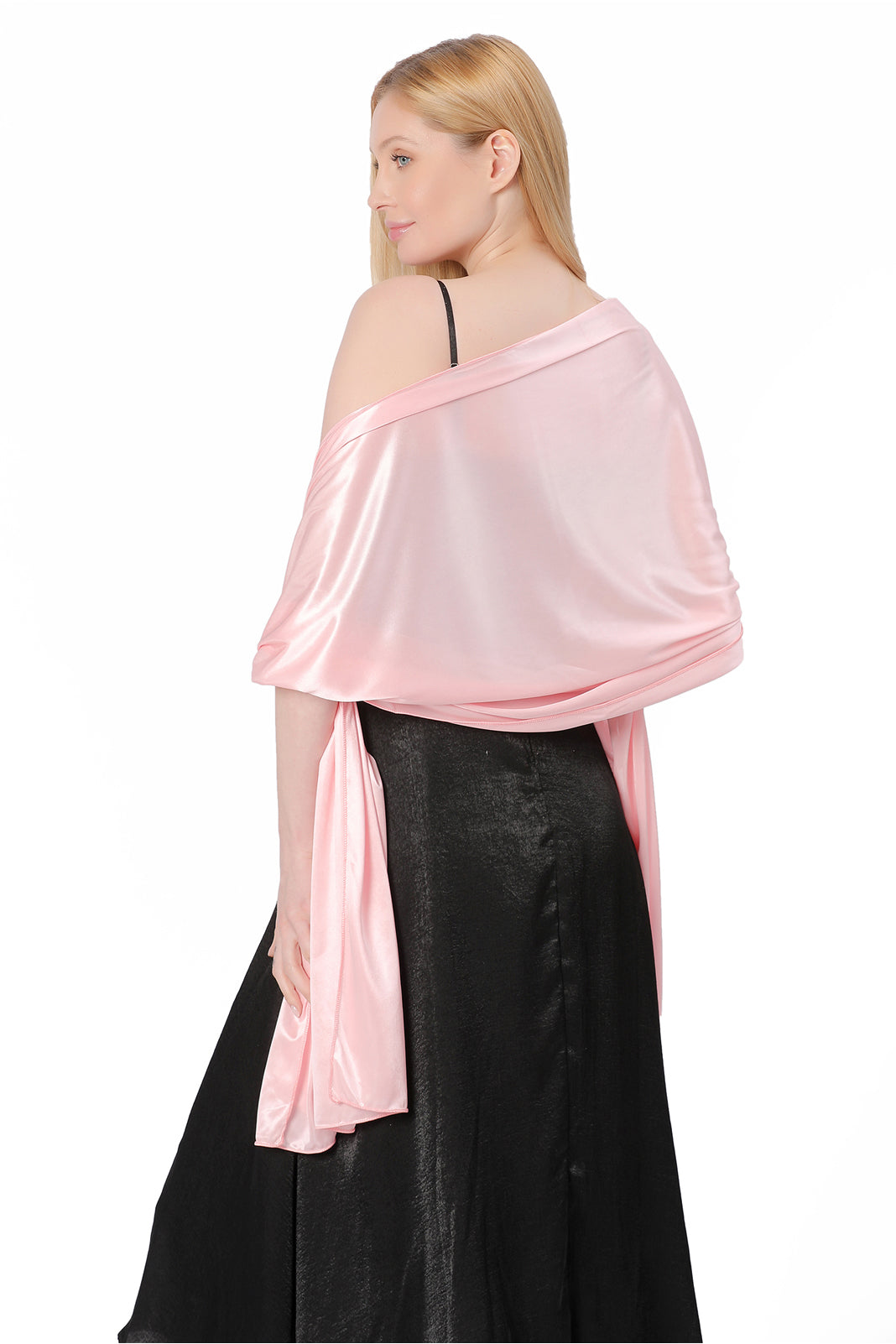 Elastic Silk like Satin Shawl with CJ0099