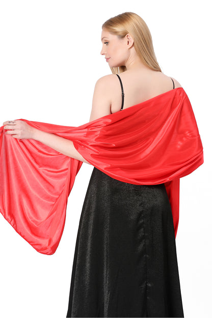 Elastic Silk like Satin Shawl with CJ0099