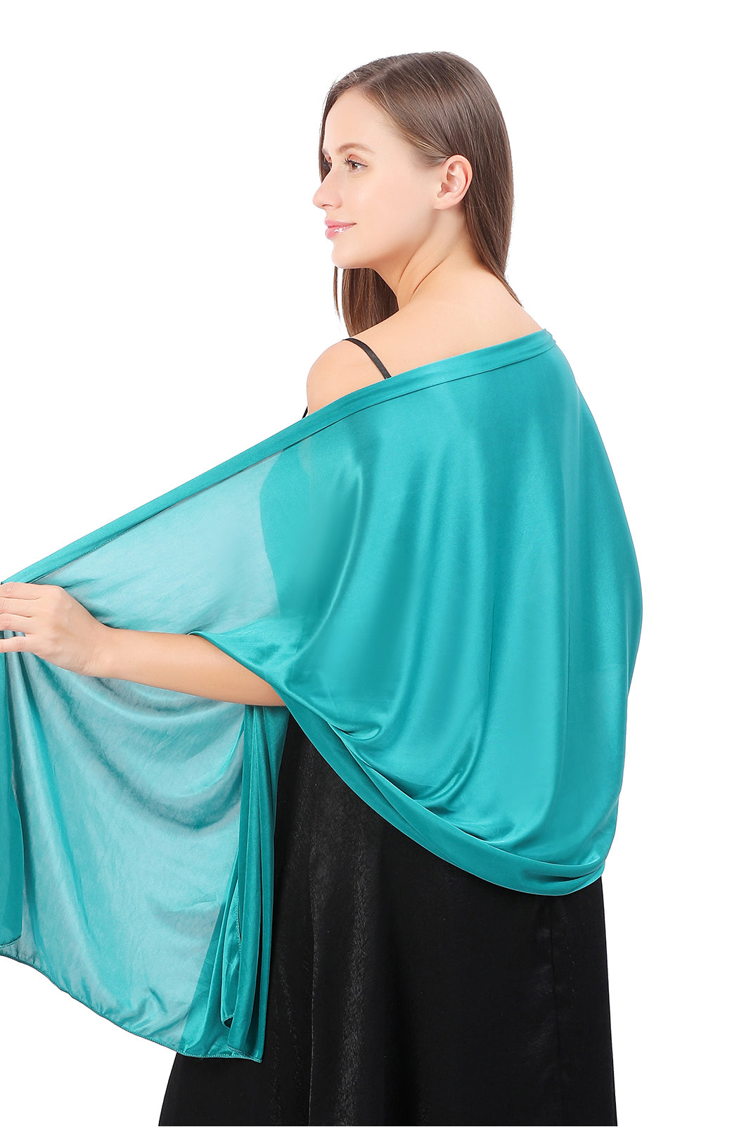 Elastic Silk like Satin Shawl with CJ0099