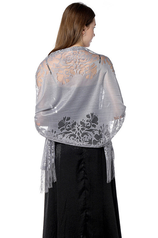 Lace Shawl with Tassels CJ0101