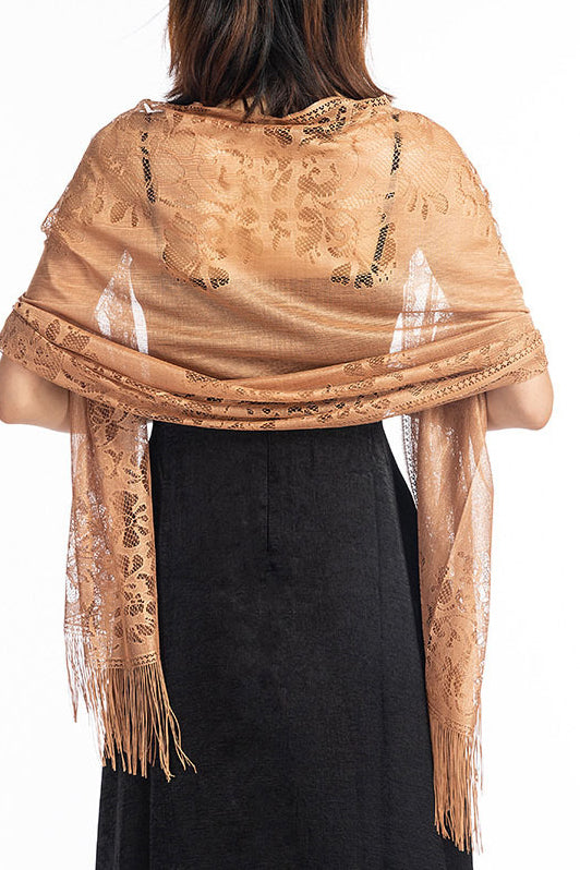 Lace Shawl with Tassels CJ0101