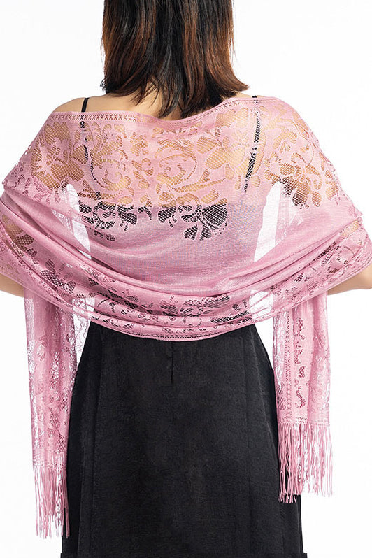 Lace Shawl with Tassels CJ0101