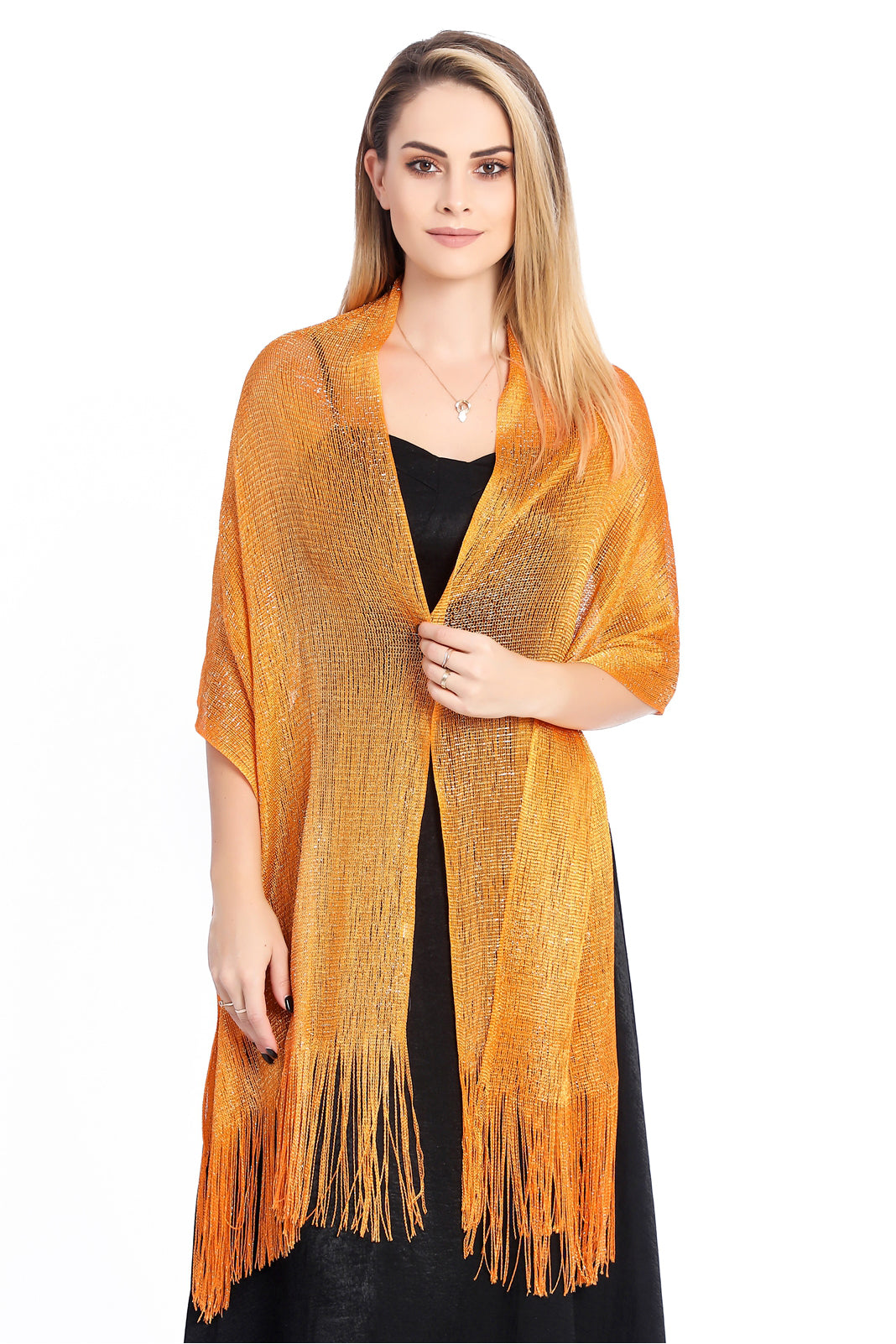 Polyester Shawl with Tassels CJ0102