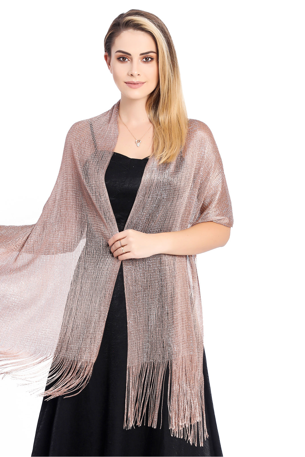 Polyester Shawl with Tassels CJ0102