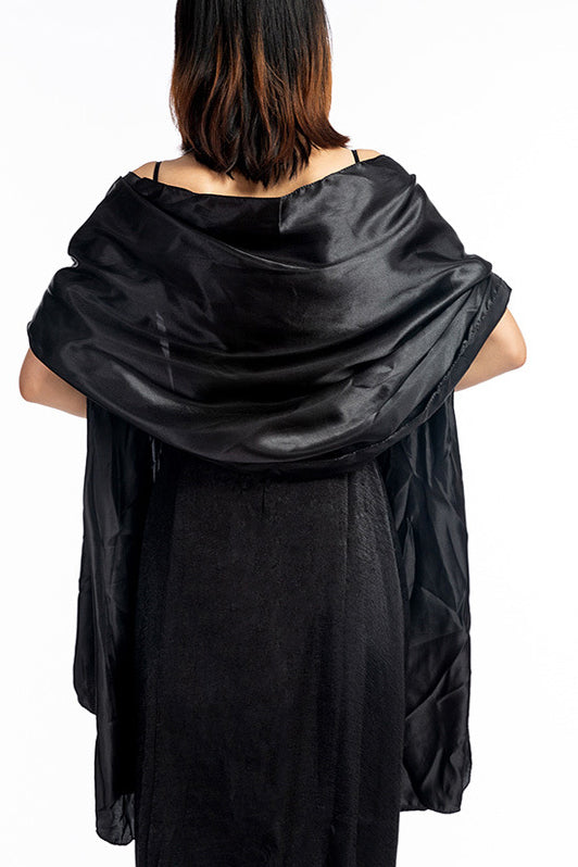 Elastic Satin Shawl with CJ0106