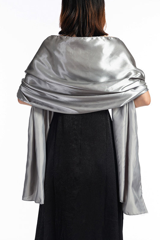 Elastic Satin Shawl with CJ0106