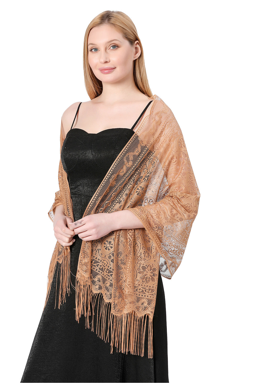 Lace Shawl with Tassels CJ0110