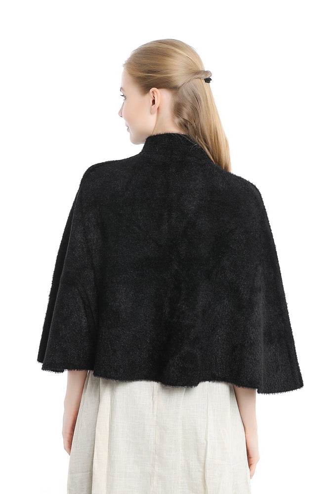 Faux Fur Shawl with Clasp CJ0121