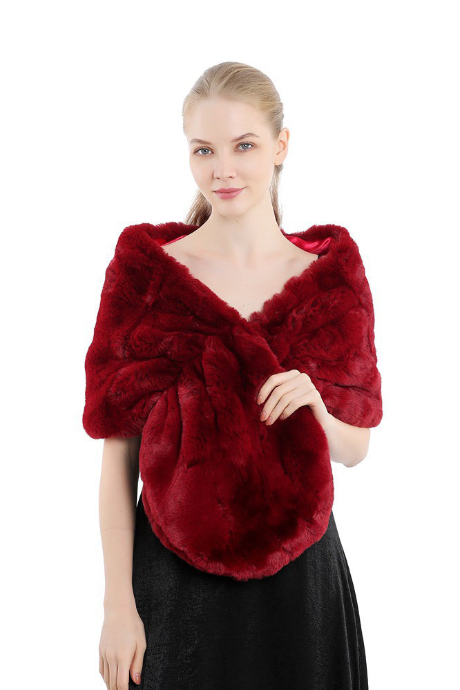 Faux Fur Shawl with CJ0122