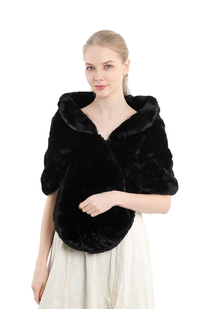 Faux Fur Shawl with CJ0123