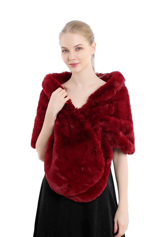 Faux Fur Shawl with CJ0123