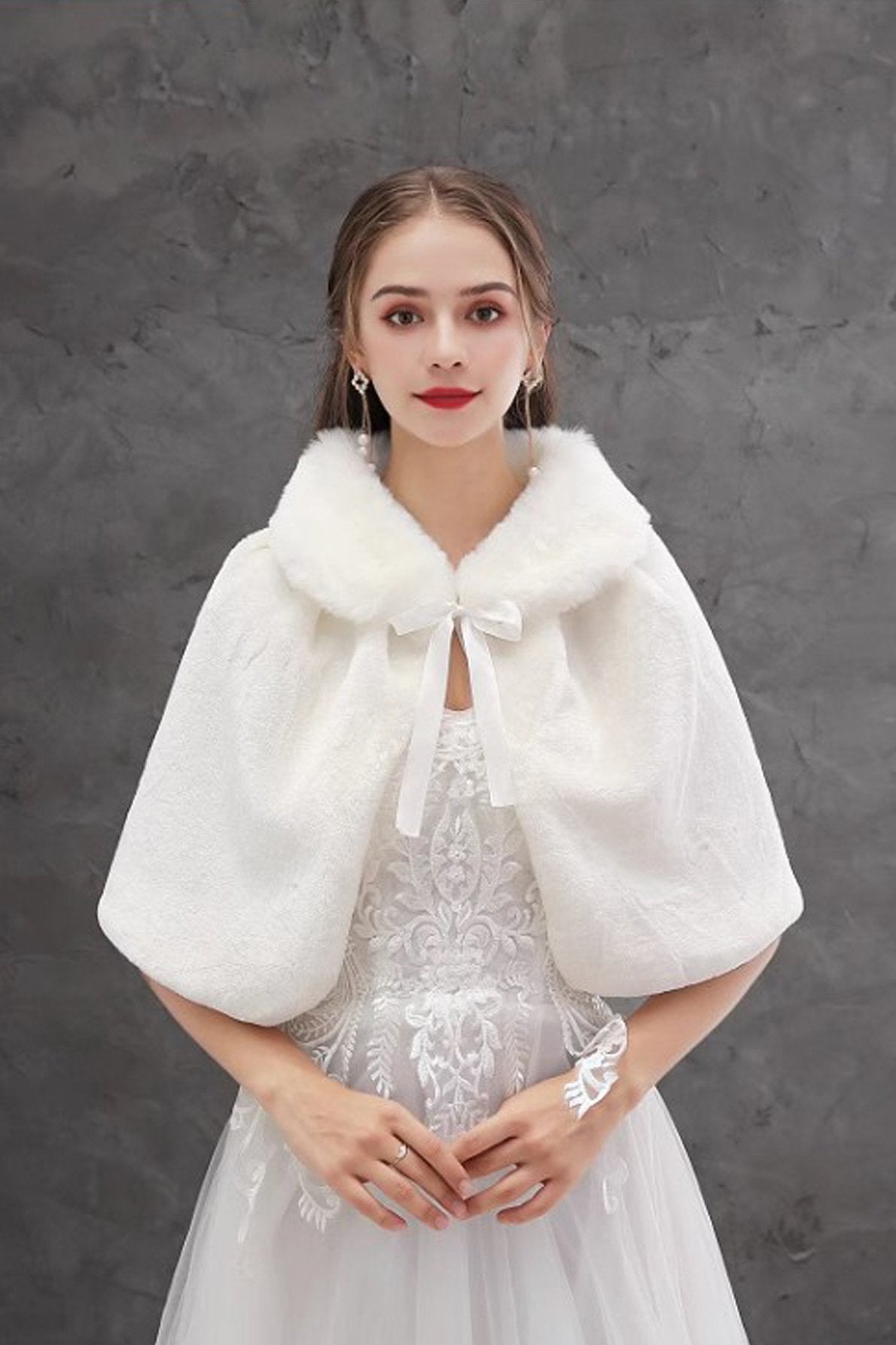 Faux Fur Shawl with CJ0128