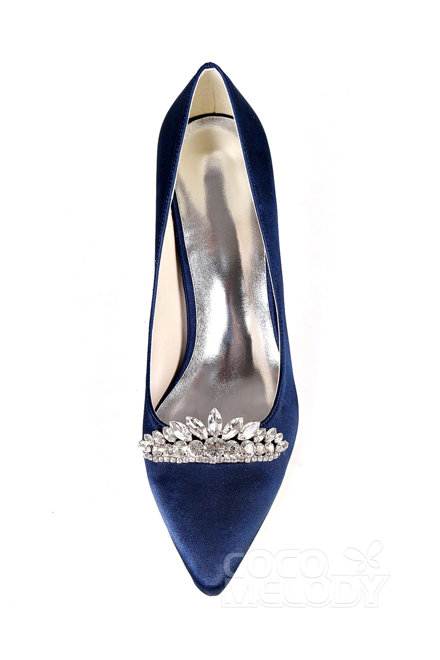 Low Heel Silk-Like Pointed Toe Wedding shoes CK0072