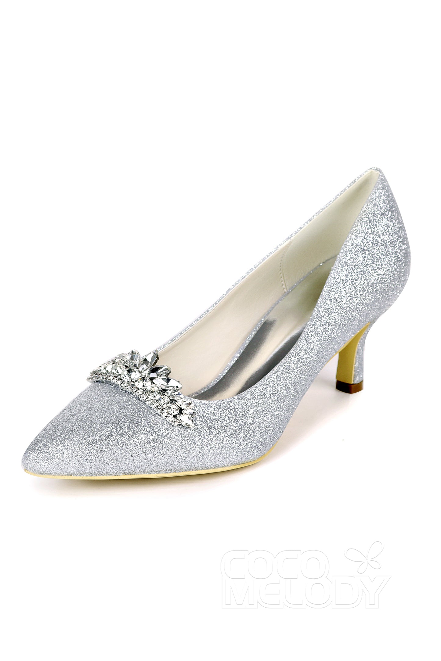 Low Heel Sparkling Pointed Toe Wedding shoes CK0075