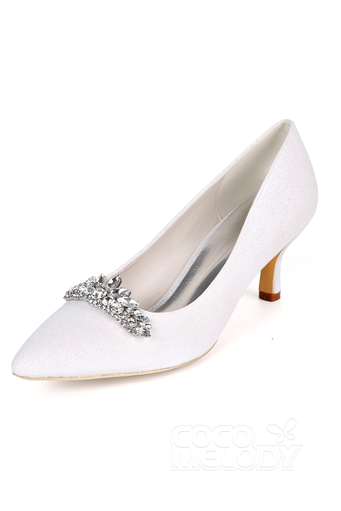 Low Heel Sparkling Pointed Toe Wedding shoes CK0075