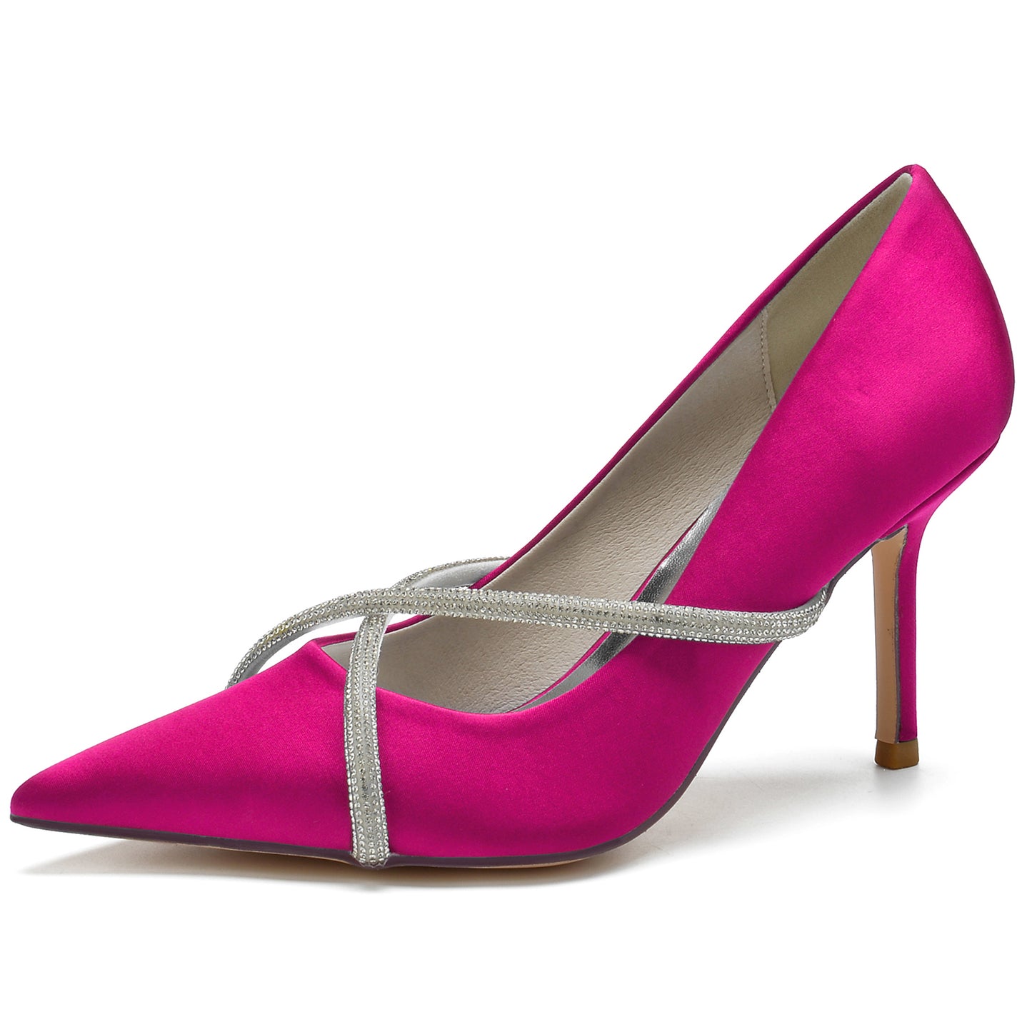 Stiletto Heel 8.5cm Silk-Like Shoes CK0154