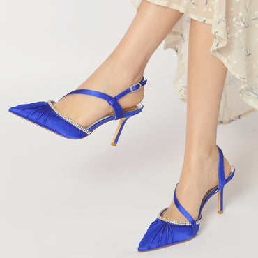 Stiletto Heel 8.5cm Silk-Like Shoes CK0162