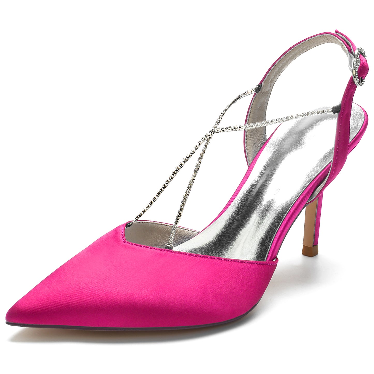 Stiletto Heel 8.5cm Silk-Like Shoes CK0167