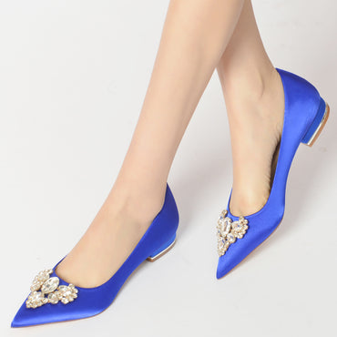 Flat Heel 2.5cm Silk-Like Shoes CK0244