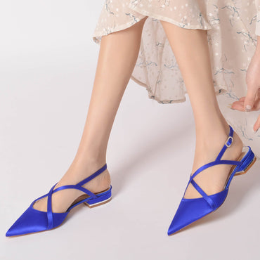 Flat Heel 2.5cm Silk-Like Shoes CK0252