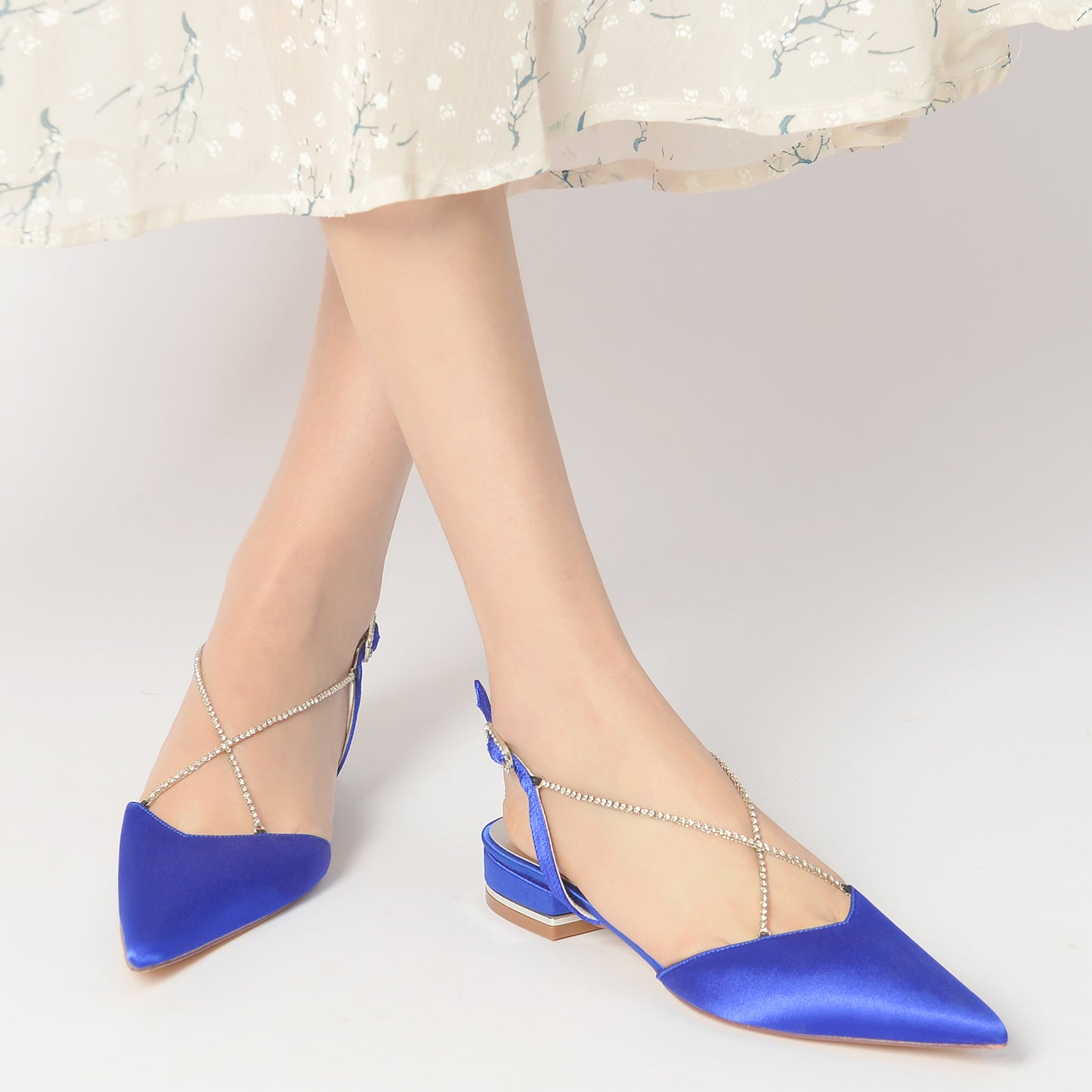 Flat Heel 2.5cm Silk-Like Shoes CK0256