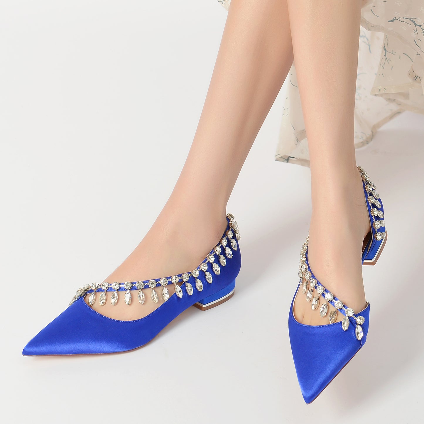 Flat Heel 2.5cm Silk-Like Shoes CK0257