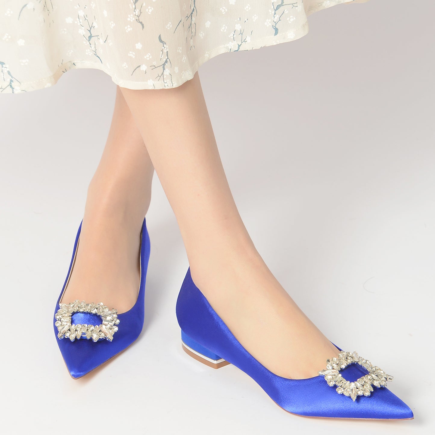 Flat Heel 2.5cm Silk-Like Shoes CK0275