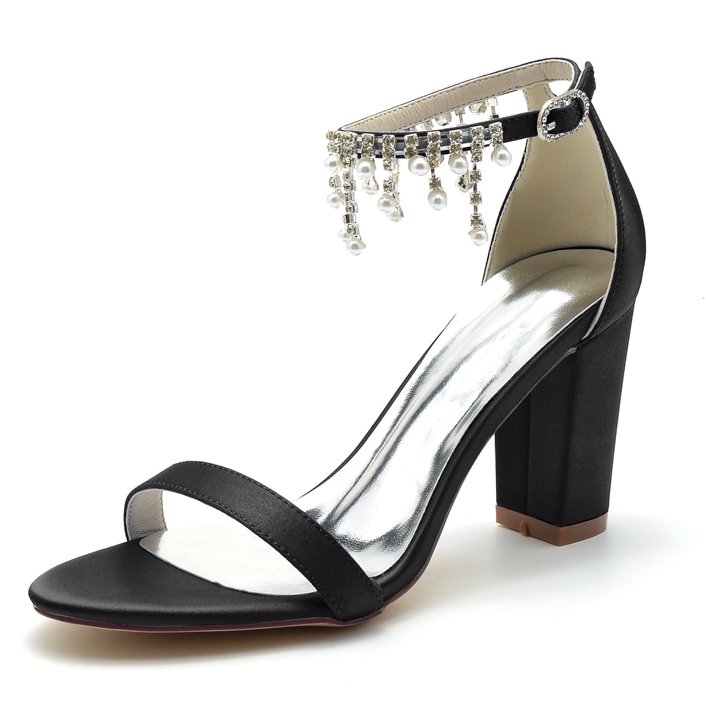 Silver Block Heel Sandals CK0297