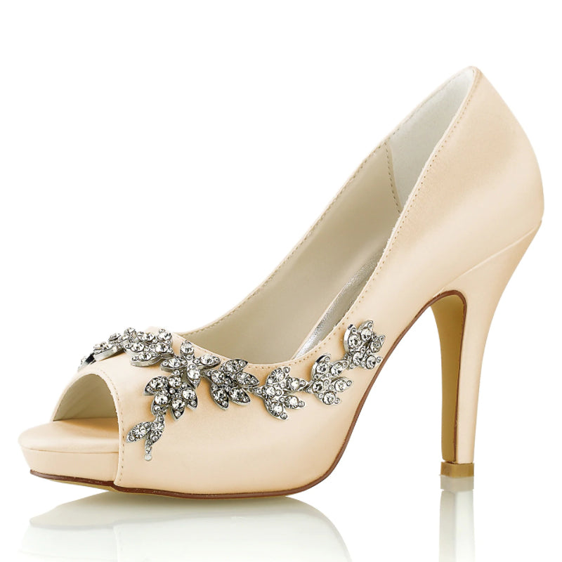 Stiletto Heel 10cm Silk-Like Shoes CK0348