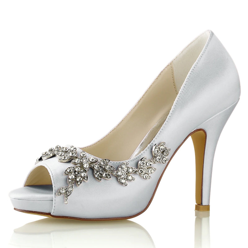 Stiletto Heel 10cm Silk-Like Shoes CK0348