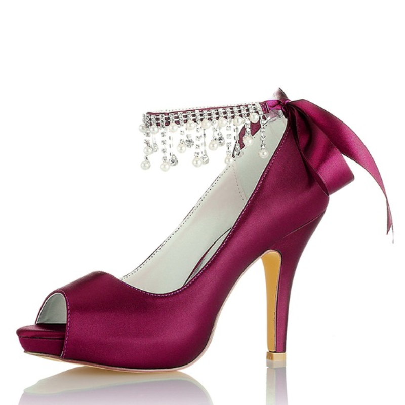 Stiletto Heel 10cm Silk-Like Shoes CK0349