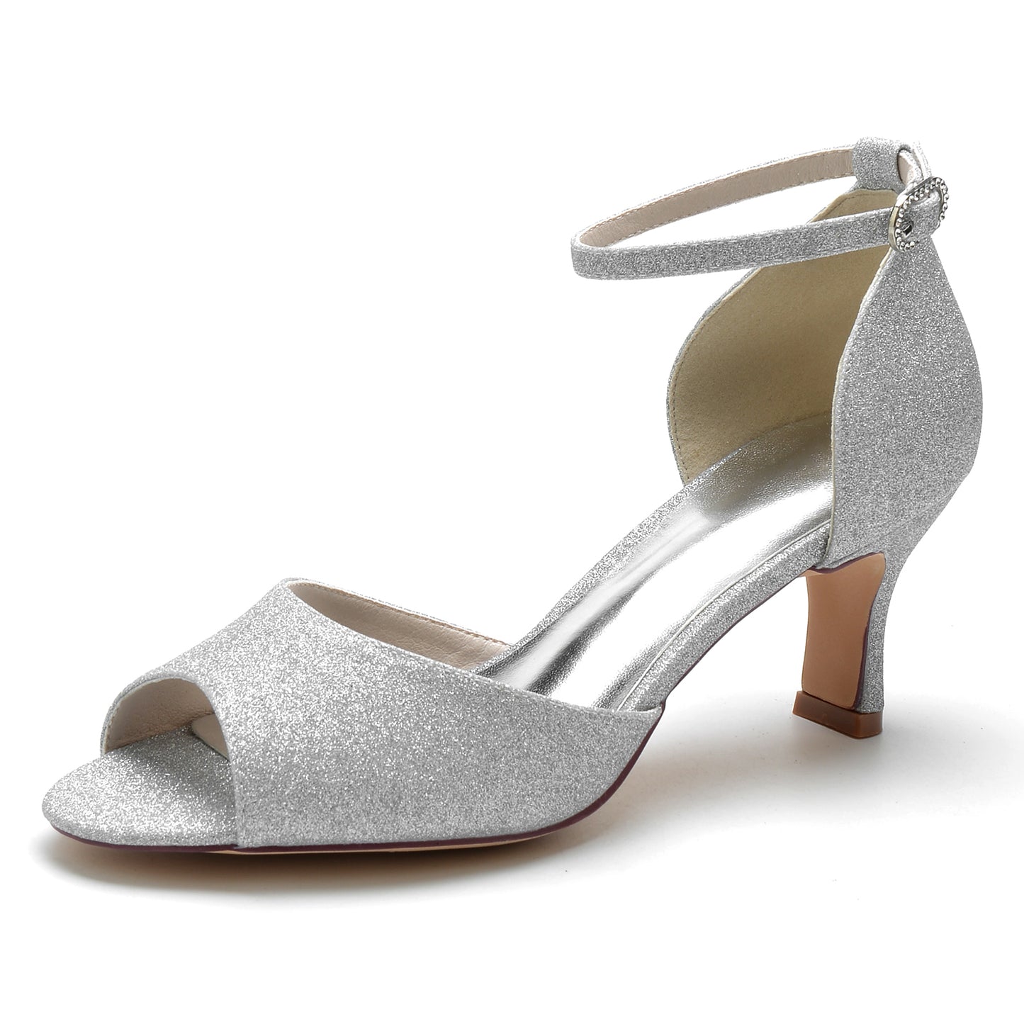 Chunky Heel 6.5cm Glitter Shoes CK0368