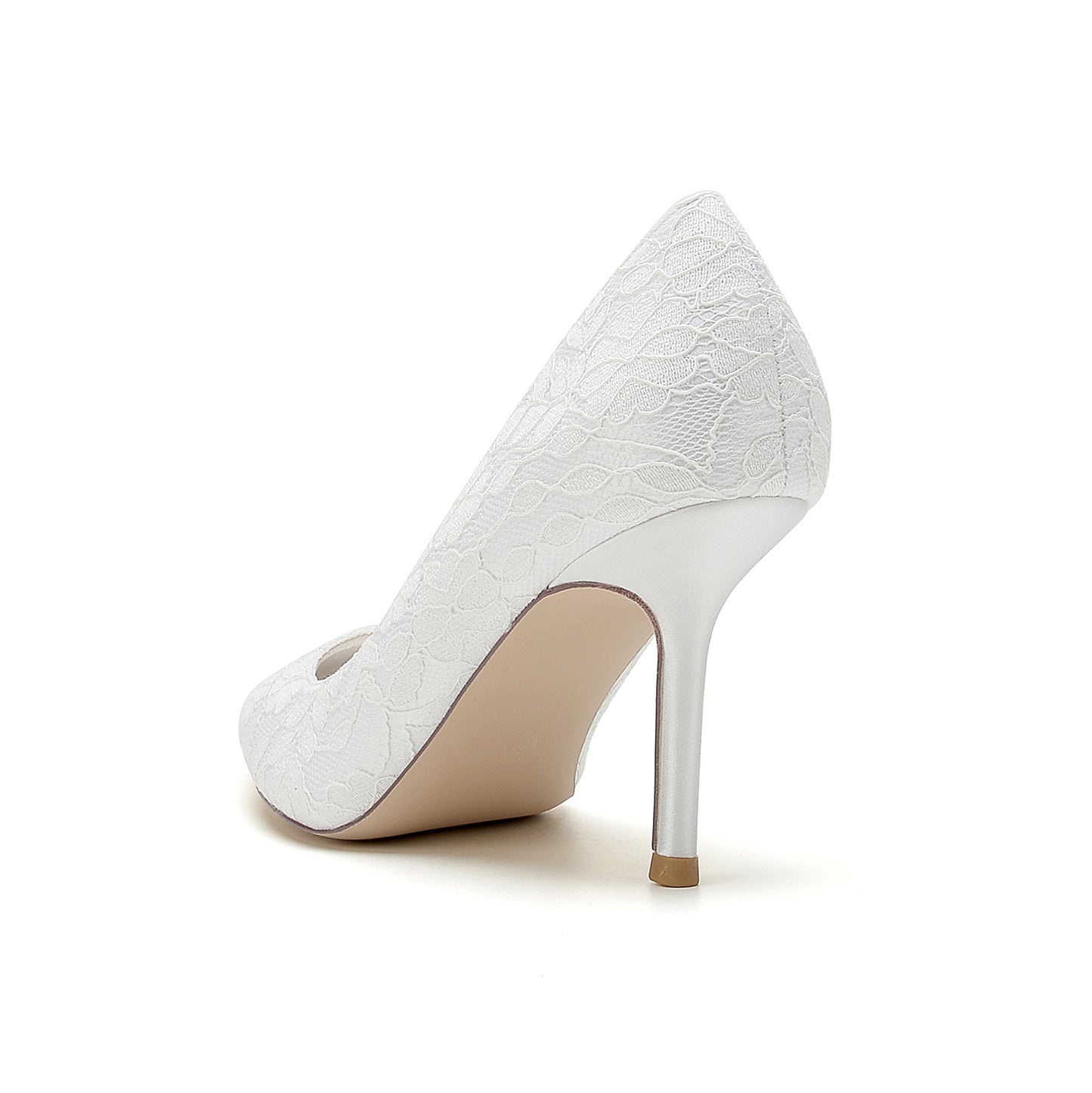 Stiletto Heel 8.5cm Silk-Like Lace Shoes CK0376