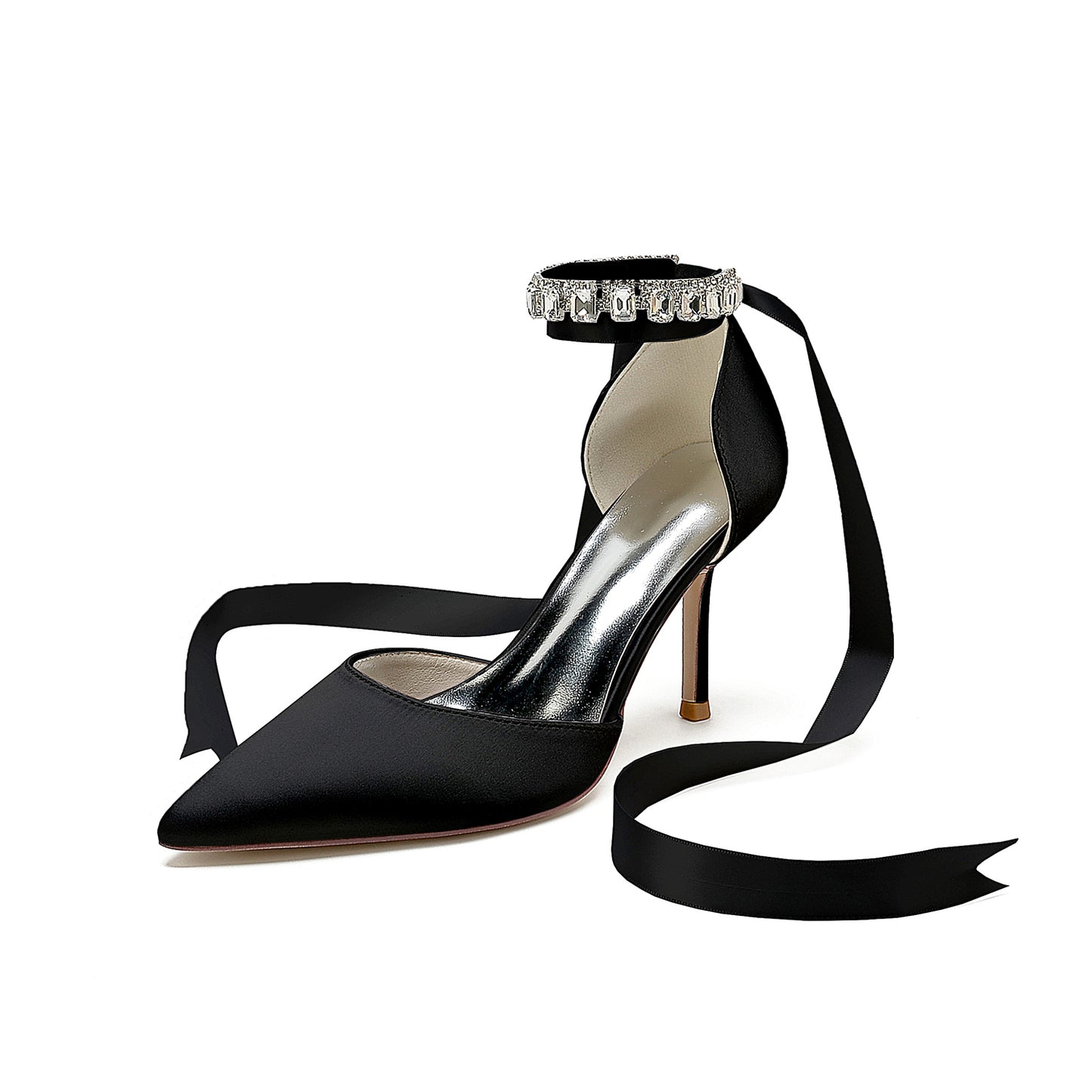 Stiletto Heel 8.5cm Silk-Like Shoes CK0377