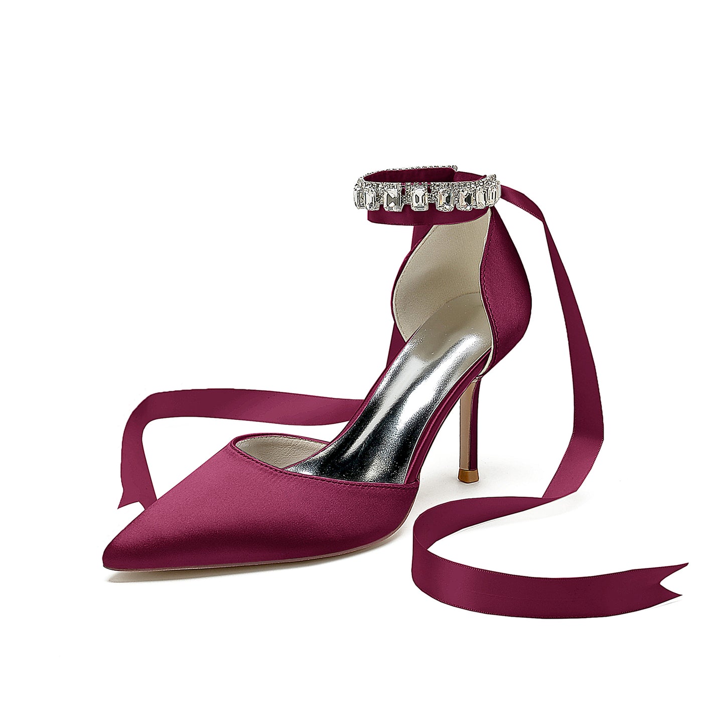 Stiletto Heel 8.5cm Silk-Like Shoes CK0377