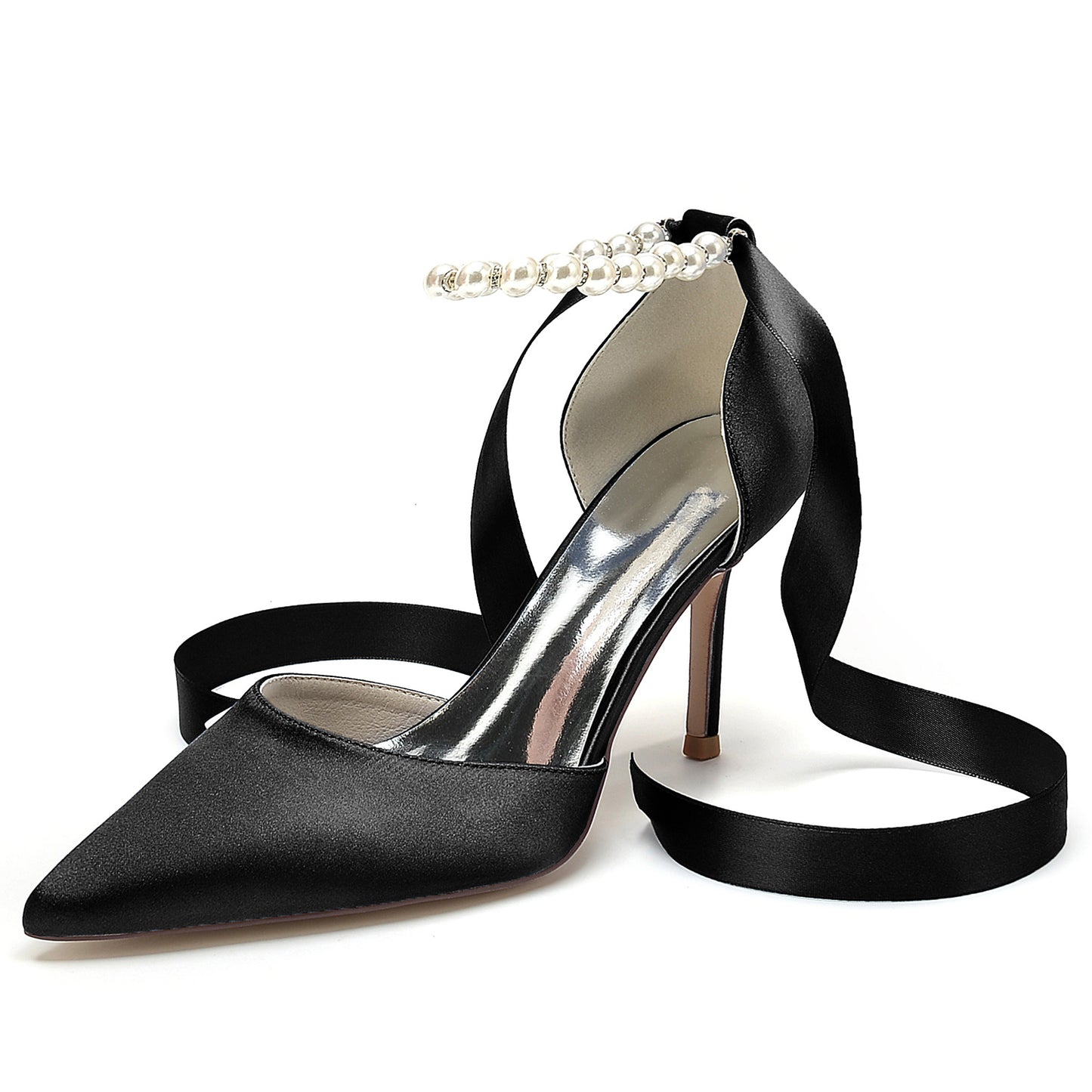 Stiletto Heel 8.5cm Silk-Like Shoes CK0380