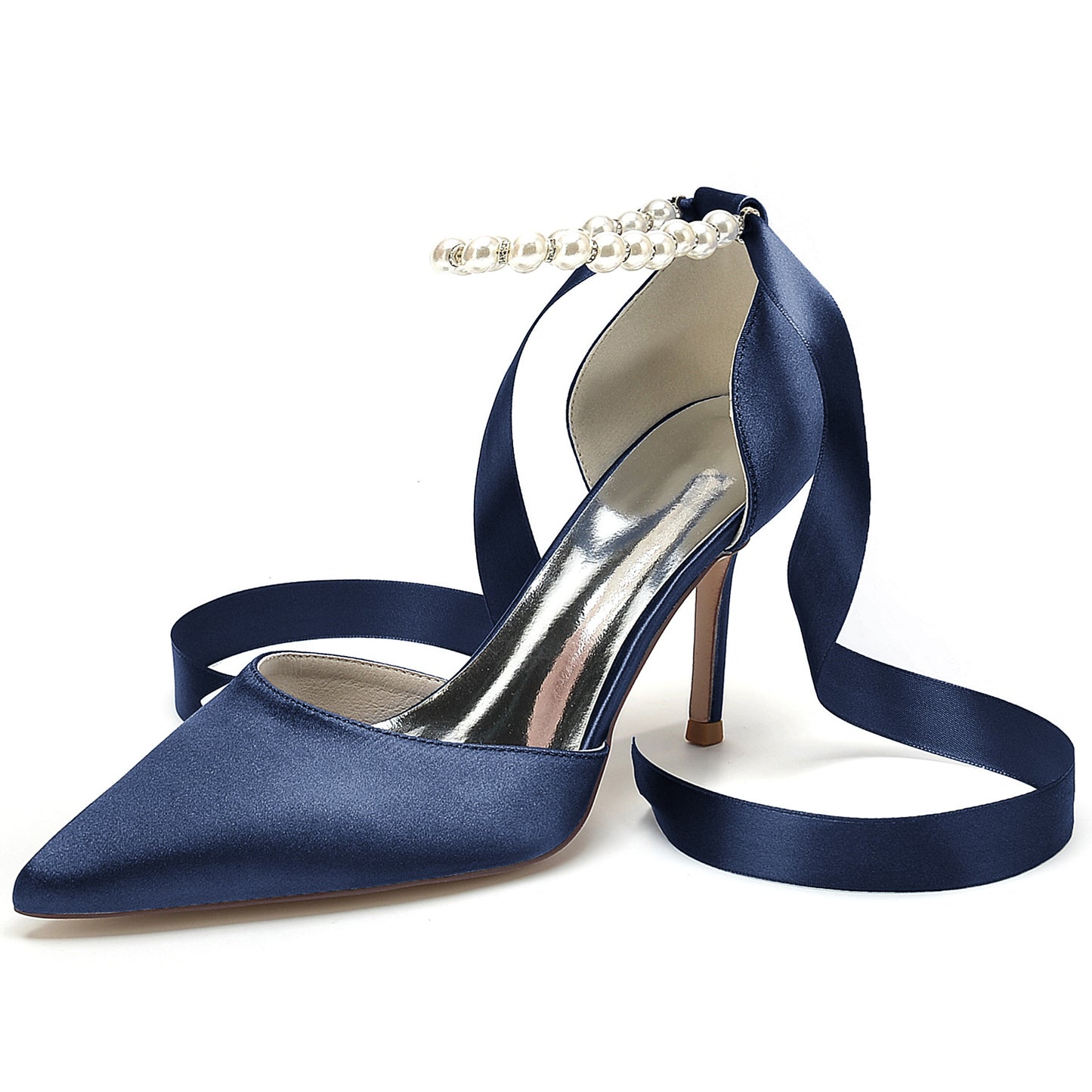 Stiletto Heel 8.5cm Silk-Like Shoes CK0380