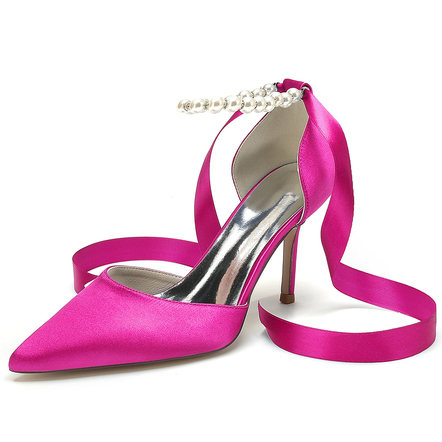 Stiletto Heel 8.5cm Silk-Like Shoes CK0380