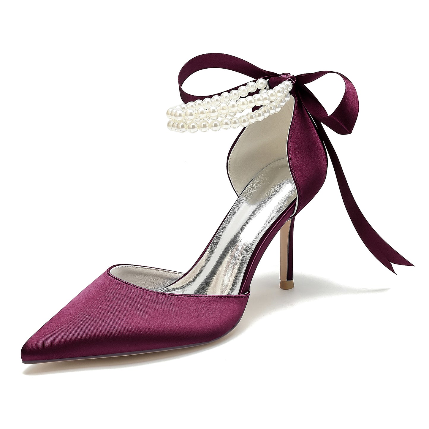 Stiletto Heel 8.5cm Silk-Like Shoes CK0444