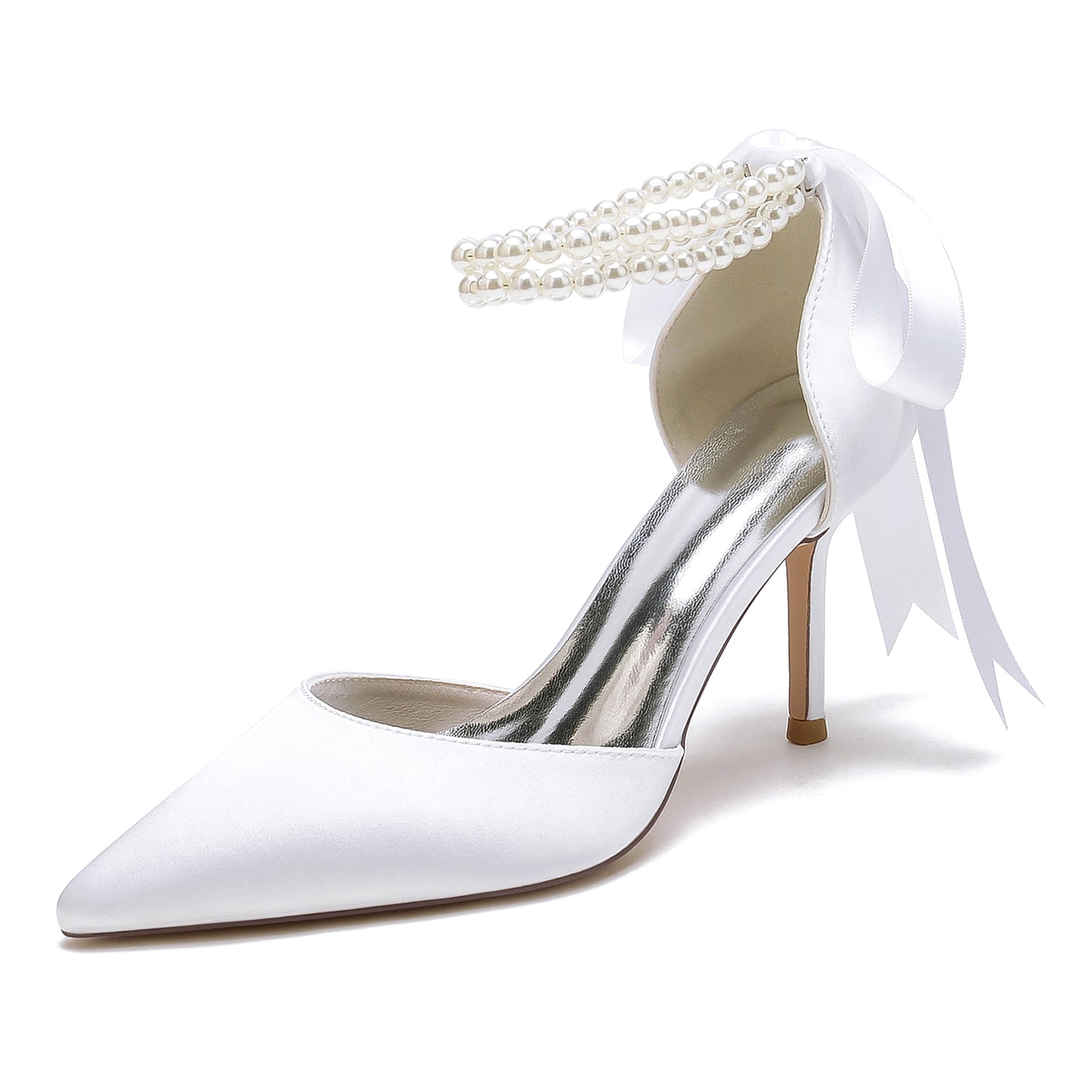 Stiletto Heel 8.5cm Silk-Like Shoes CK0444