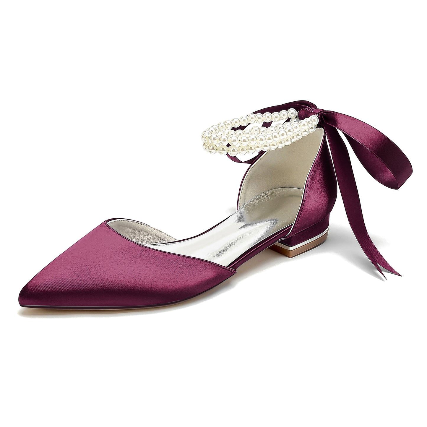 Flat Heel 2.5cm Silk-Like Shoes CK0456