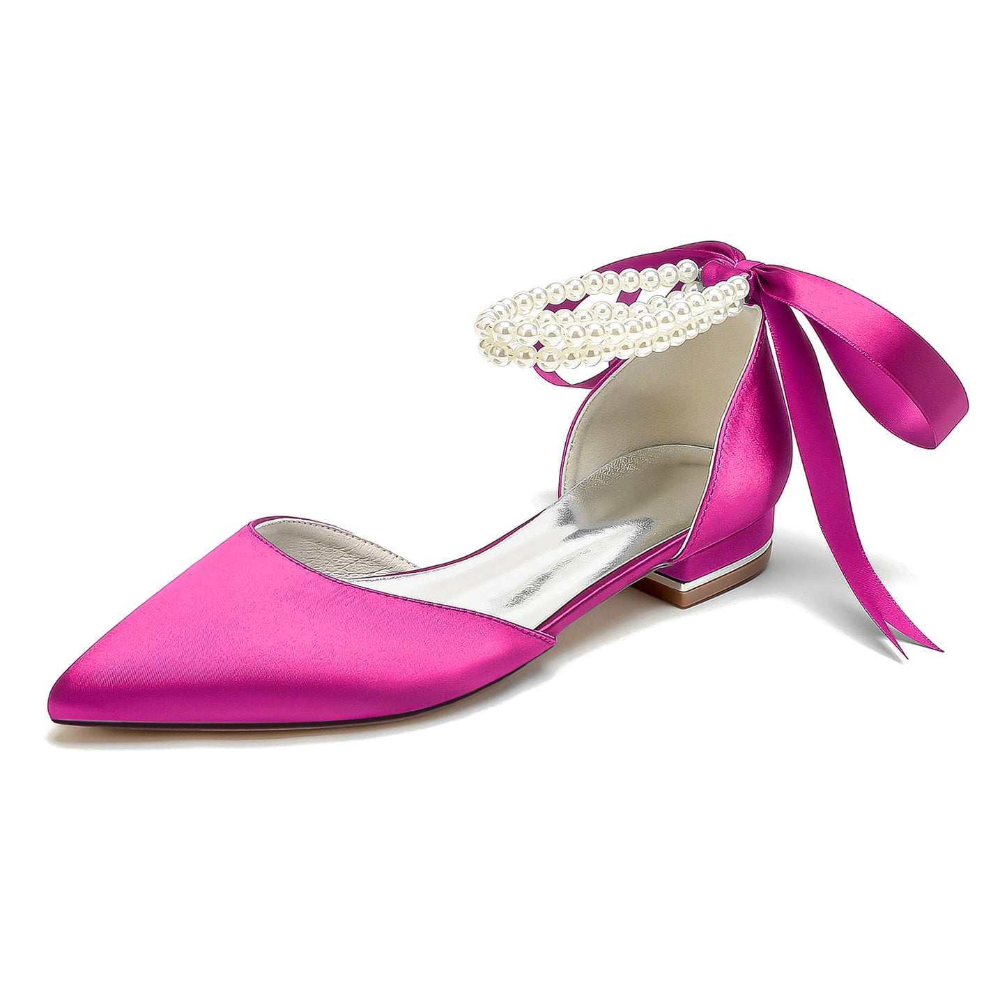 Flat Heel 2.5cm Silk-Like Shoes CK0456