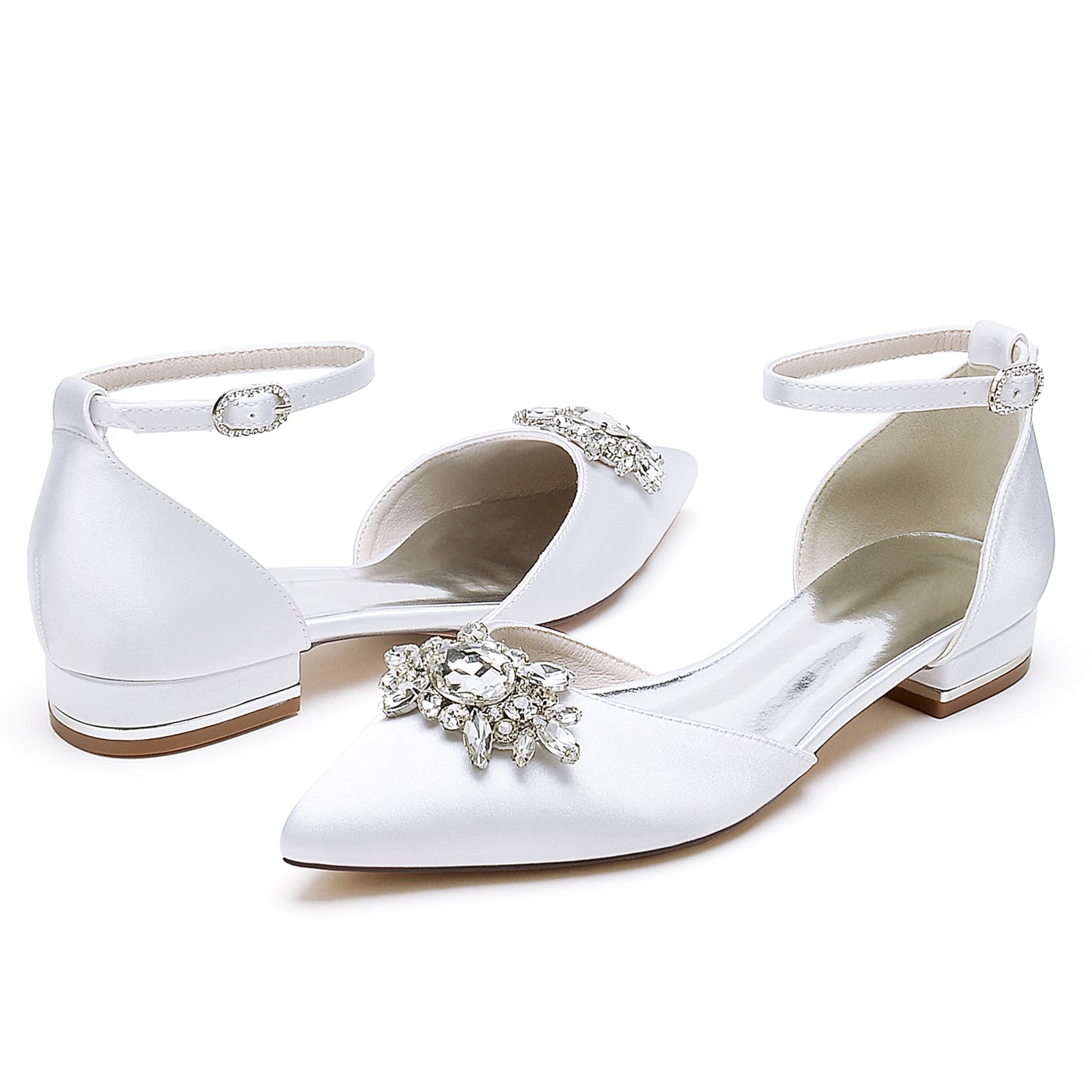 Flat Heel 2.5cm Silk-Like Shoes CK0458