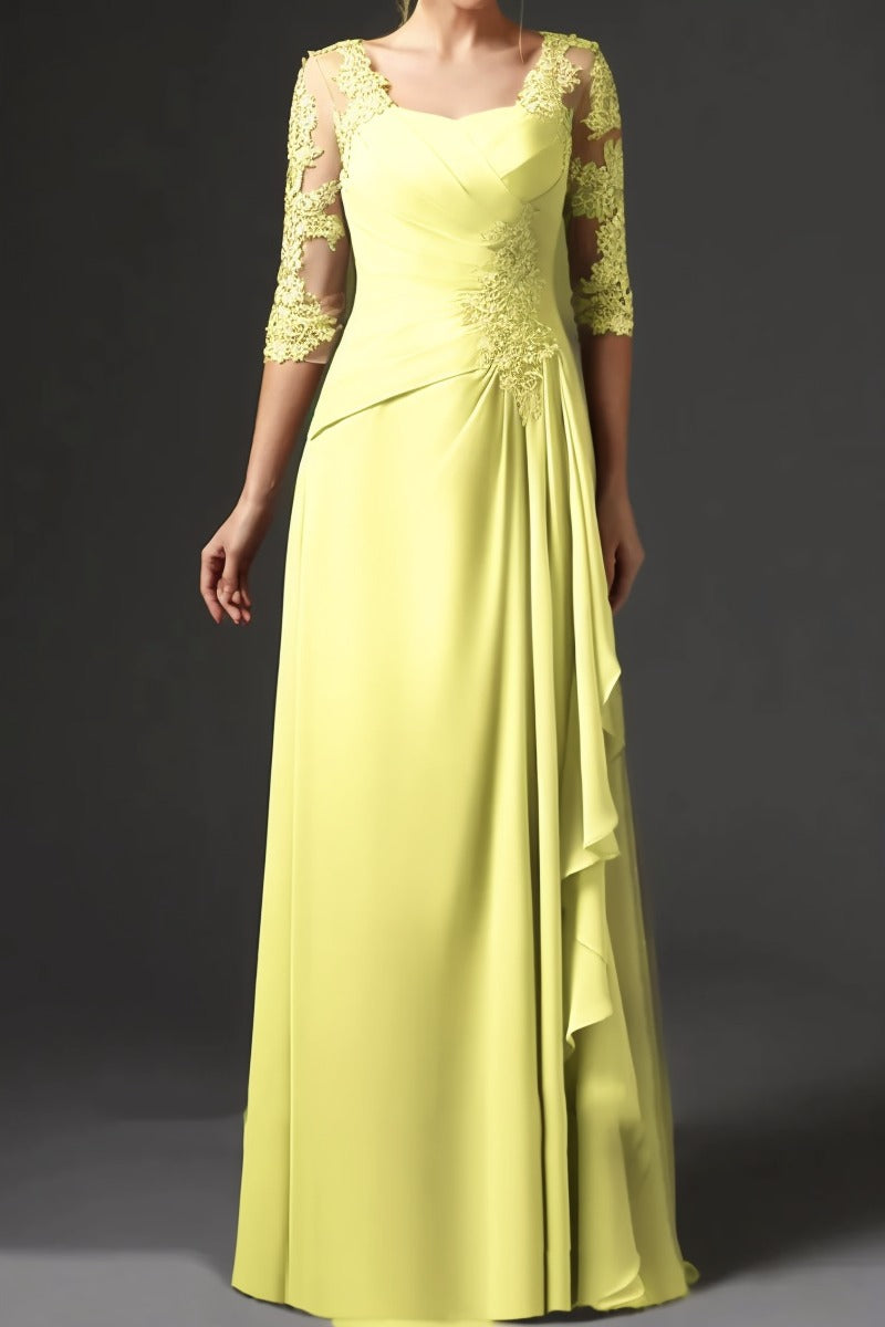 Sheath-Column Floor Length Chiffon Mother Dress CM0075