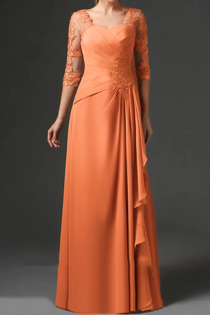 Sheath-Column Floor Length Chiffon Mother Dress CM0075